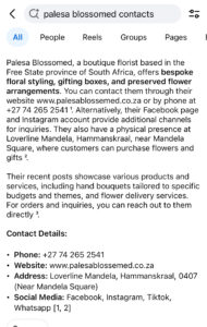 Palesa blossomed